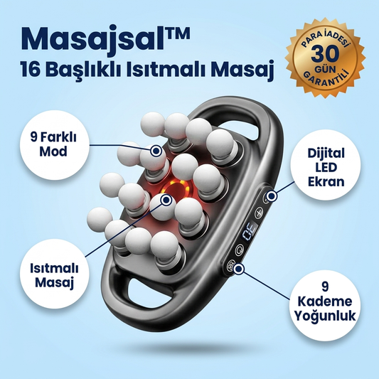 Masajsal™ 16 Başlıklı Masaj Aleti
